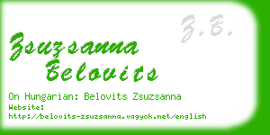 zsuzsanna belovits business card